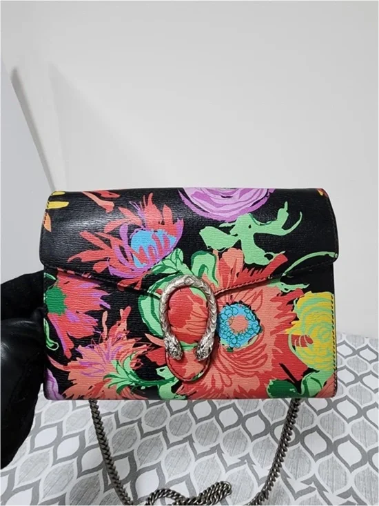 Authentic Gucci x George Kenneth Scott Dionysus Dionysus Wallet On Chain Multico - Picture 12 of 13